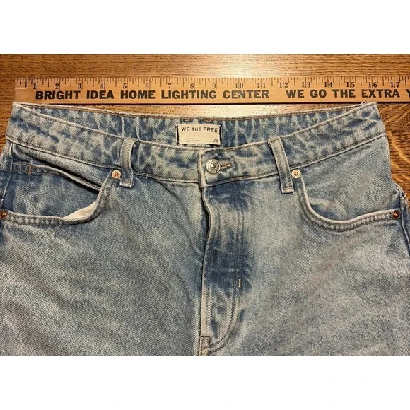 We The Free Blue Denim Deep Trance Sweet Dreams Dropped Boyfriend Jeans 28 - Picture 3 of 11